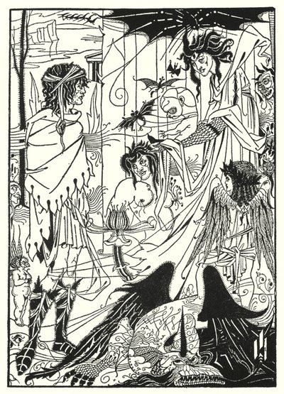 Sogni (incisione) da Aubrey (after) Beardsley
