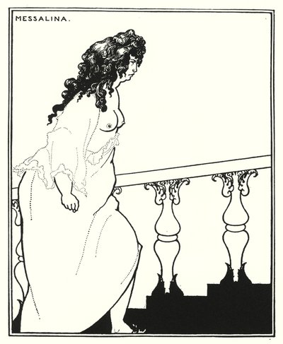Messalina che torna dal bagno (incisione) da Aubrey (after) Beardsley
