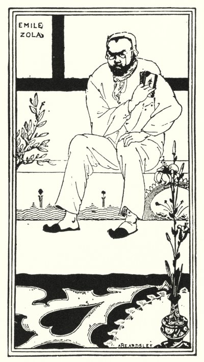 Ritratto di Emile Zola da Aubrey (after) Beardsley