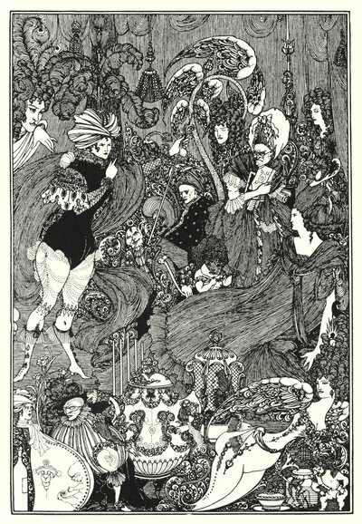 La caverna della milza (incisione) da Aubrey (after) Beardsley