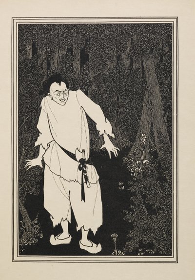 Ali Baba nel bosco, da un libro di cinquanta disegni da Aubrey Beardsley