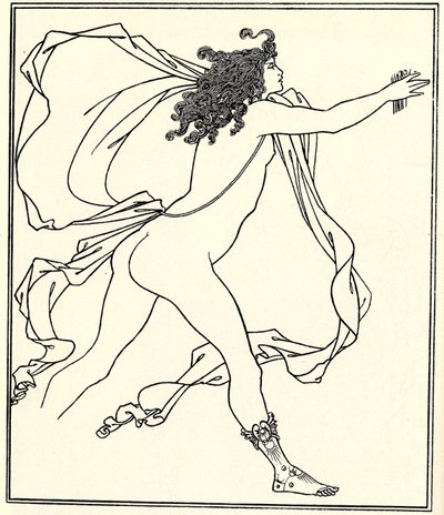 Apollo insegue Dafne da Aubrey Beardsley