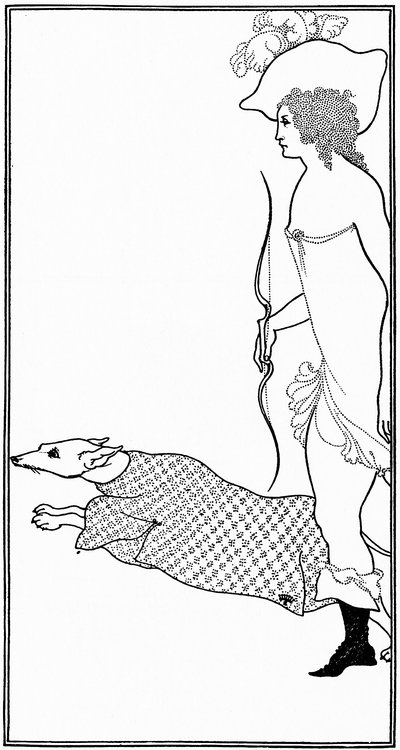 Atalanta a Calidone con il cane, 1896 da Aubrey Beardsley