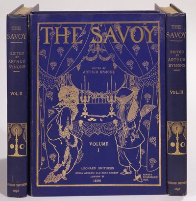 Copertina per The Savoy, Volumi I-III, a cura di Arthur Symons, pubblicato da Leonard Smithers da Aubrey Beardsley