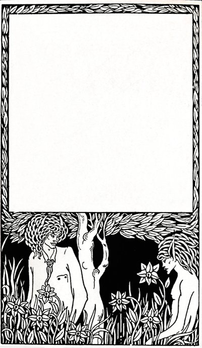 Progetto per la pagina del titolo di Pagan Papers, 1893, 1914 da Aubrey Beardsley