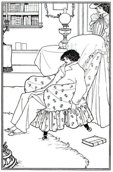 Frontespizio di Una maternità malvagia, pub. da Elkin Mathews e Walt Ruding da Aubrey Beardsley