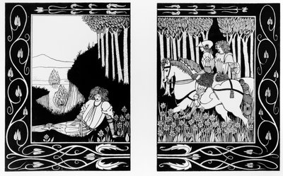 Come Re Mark e Sir Dinadan sentirono Sir Palomides, illustrazione da 