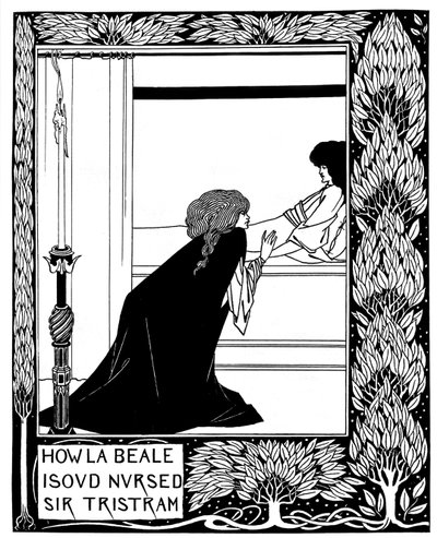 Come La Beale Isoud curò Sir Tristram. Illustrazione del libro Le Morte d