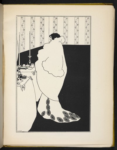 Illustrazione che raffigura una donna da Aubrey Beardsley