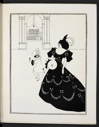 Illustrazione che raffigura due figure da Aubrey Beardsley
