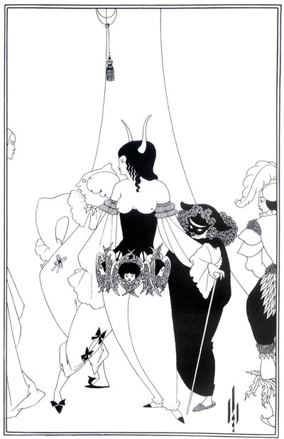Illustrazione per La Maschera della Morte Rossa di Edgar Allan Poe, 1895 da Aubrey Beardsley