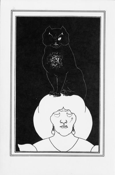Illustrazione per il racconto Il gatto nero di Edgar Allan Poe, 1894-1895 da Aubrey Beardsley