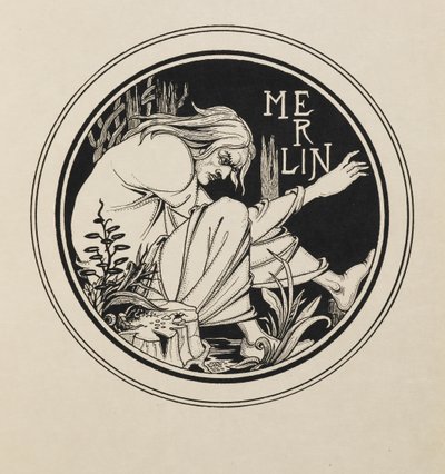 Merlino da un libro di cinquanta disegni da Aubrey Beardsley