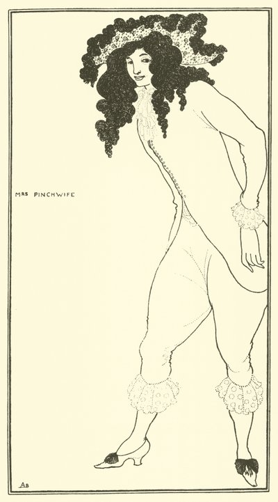 La signora Pinchwife da Aubrey Beardsley