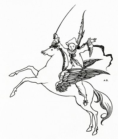 Puck su Pegaso, 1894 da Aubrey Beardsley