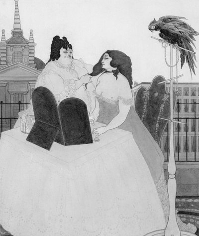 La signora al tavolo da toeletta da Aubrey Beardsley