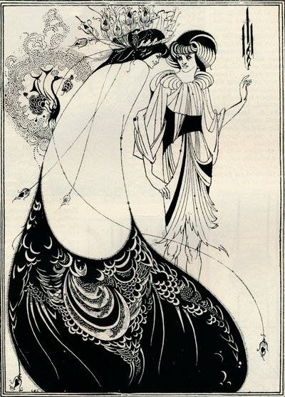 La ragazza del pavone da Aubrey Beardsley