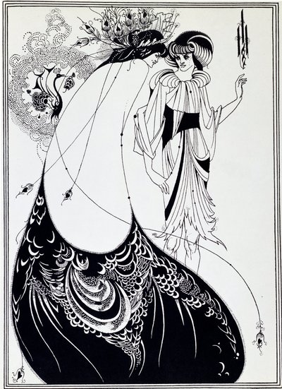 La gonna del pavone. Illustrazione di Salomè di Oscar Wilde da Aubrey Beardsley