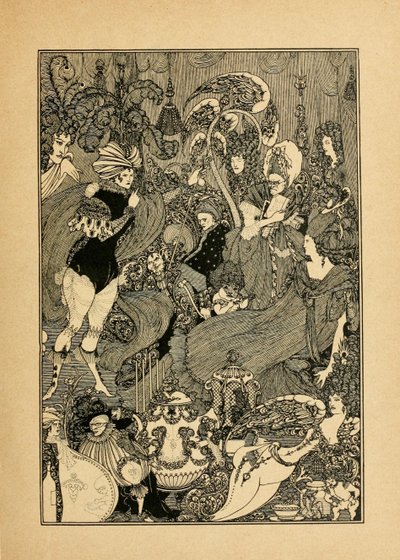 Il ratto del ricciolo. Illustrazione per La caverna della milza di Alexander Pope da Aubrey Beardsley