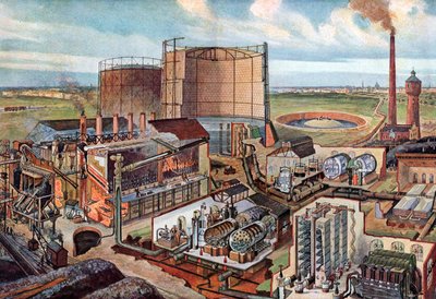 Pianta del gas, c1880 (illustrazione) da August (after) Dressel
