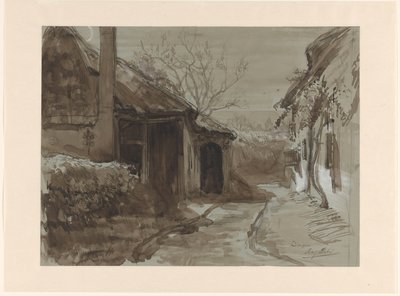Veduta del villaggio di Dongen da August Allebe