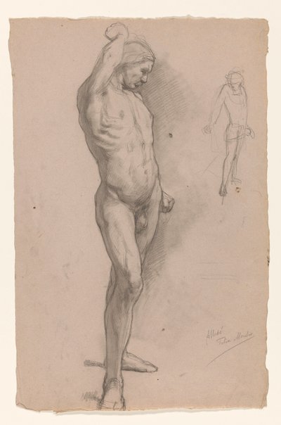Nudo maschile, di fronte da August Allebe
