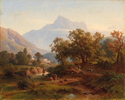 Regione in Alto Adige - Paesaggio nella luce del mattino da August Behrendsen
