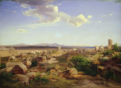 Le rovine del tempio a Selinunte da August Bromeis