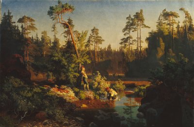I ragazzi nel bosco (Pastorelli) (dipinto) da August Cappelen
