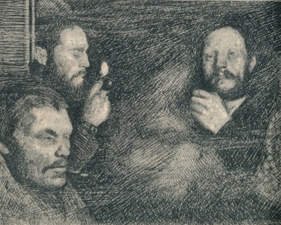 Una fumata nella cambusa del Fram., c1893-1896, 1897 da August Eiebakke