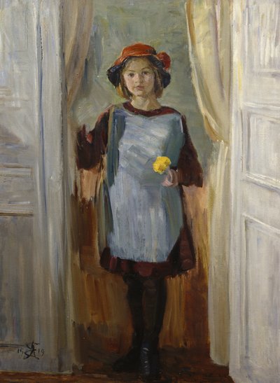 Ragazza sulla soglia (Maria Eiebakke) 1918 da August Eiebakke