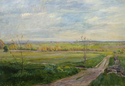 Paesaggio presso la chiesa di Eidsberg da August Eiebakke