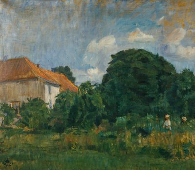 Immagine estiva con casa da August Eiebakke