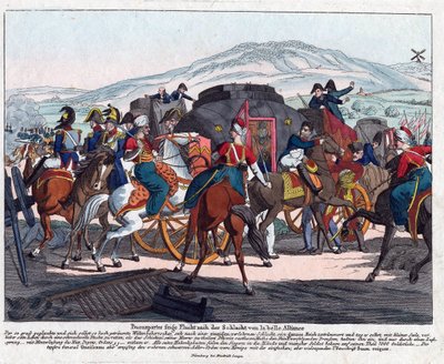 La fuga di Napoleone dopo la battaglia di Waterloo (1815) da August Friedrich Andreas Campe