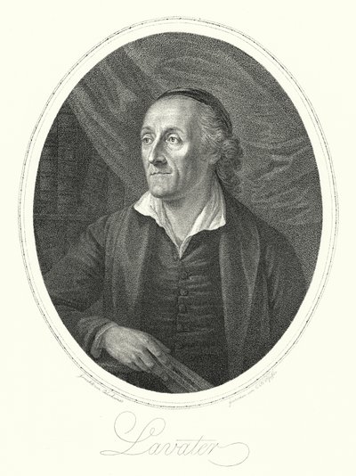 Johann Kaspar Lavater, teologo, autore e fisiognomista svizzero (incisione) da August Friedrich Oelenhainz