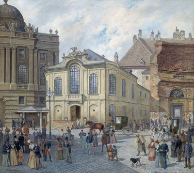 Il vecchio Burgtheater a Vienna da August Gerasch