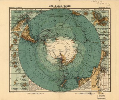 Mappa del Polo Sud, 1912 da August Heinrich Petermann