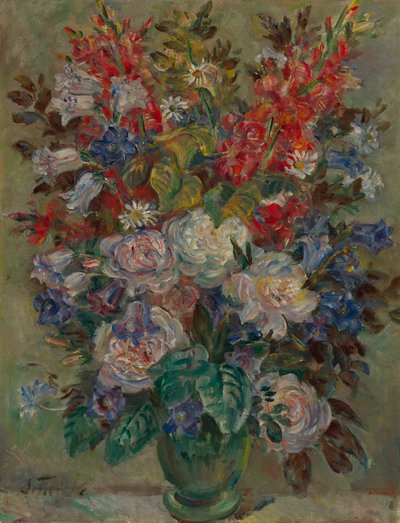 Natura morta di fiori (olio su tela) da August Hermann Fricke