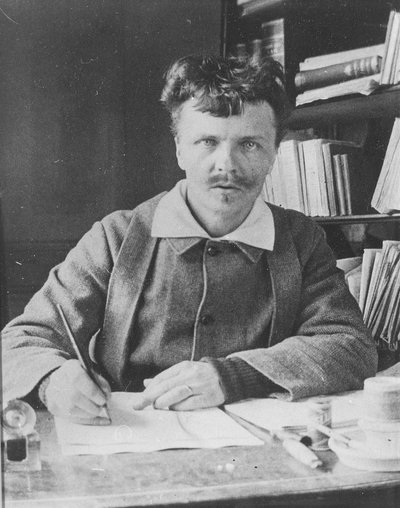 Autoritratto nel suo studio a Gersau da August Johan Strindberg