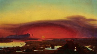 Le Paludi Pontine al tramonto da August Kopisch
