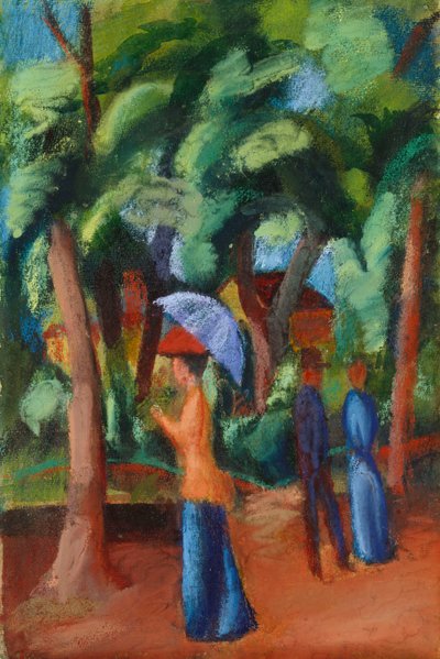 Una passeggiata nel parco, 1914 da August Macke