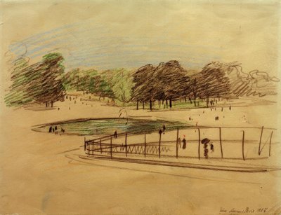 Bacino nel Giardino delle Tuileries da August Macke