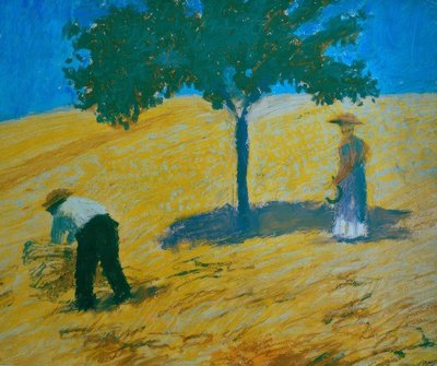 Albero nel campo di grano da August Macke