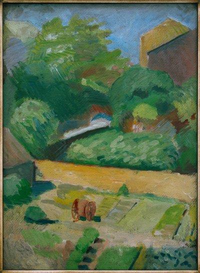 Vista sul giardino del vicino (Bonn) da August Macke