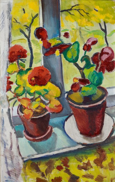 Fiori alla finestra - Begonie in vasi I da August Macke