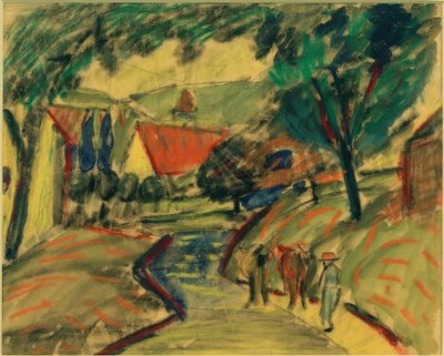 Strada del villaggio a Kandern II da August Macke