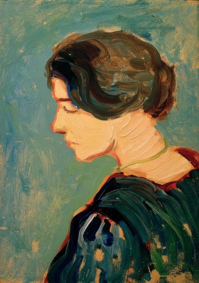 Elisabeth Macke, studio della testa da August Macke