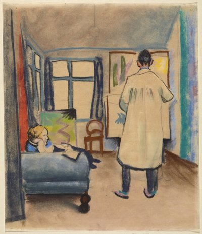 Franz e Maria Marc nello studio di August Macke a Bonn da August Macke