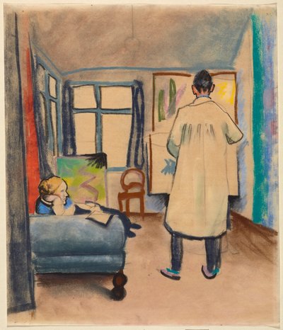 Franz e Maria Marc nello studio di August Macke a Bonn da August Macke