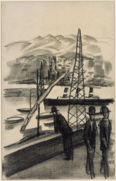 Porto con le montagne da August Macke